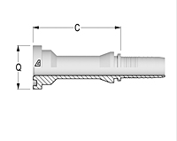 Komatsu Straight Solid One Piece O-Ring Flange