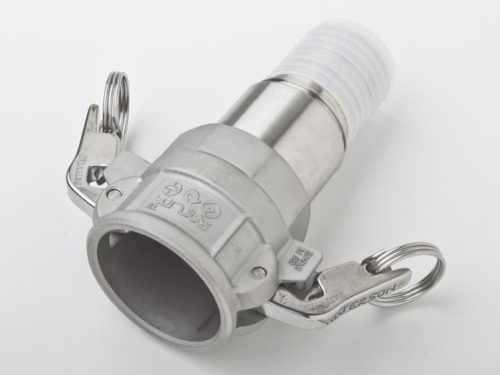 Stainless Steel Part C PTFE Lined Locking Camlock for Convoluted Hose