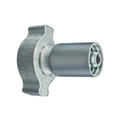 Crimp Steam Hose Stem w/ Stalked Ferrule Wing Nut