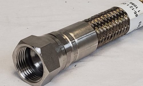 High Pressure SS Braided Smooth Bore PTFE Hose - Conductive