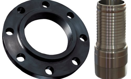 150# Raised Face Threaded Flange w/ MNPT Nipple - Carbon Steel
