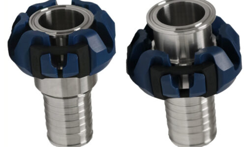 Sanitary Tri-Clover Stem w/ Antimicrobial Polypropylene Hose Bumper